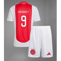 Ajax Brian Brobbey #9 Hjemmebanesæt Børn 2024-25 Kortærmet (+ Korte bukser)